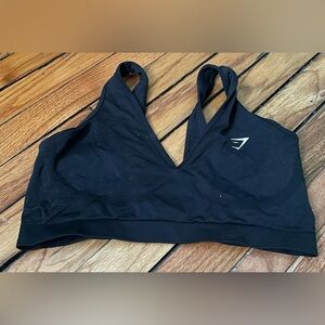 Gymshark Black V-Neck Sports Bra